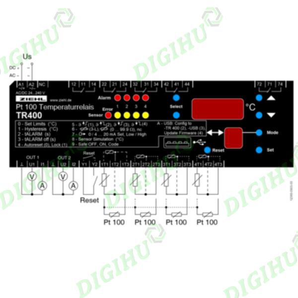 Bộ Điều Khiển và Giám Sát nhiệt độ TR400 Ziehl - Digihu Vietnam